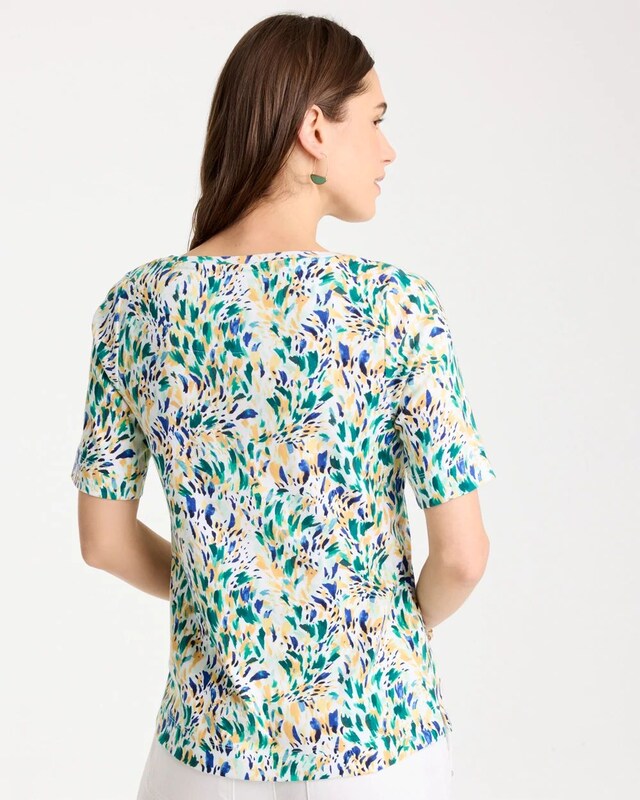 Leafy Swamp Pima Elbow Sleeve Tee - image 3